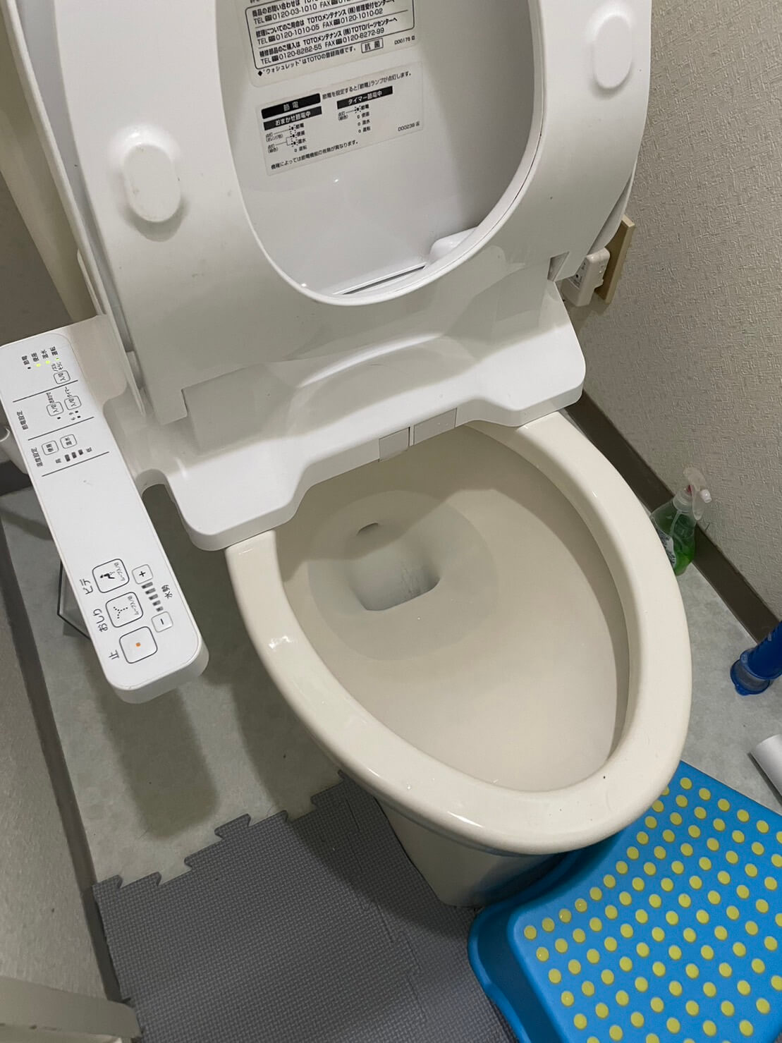 薬剤とローポンプでトイレつまり解消-和泉市幸